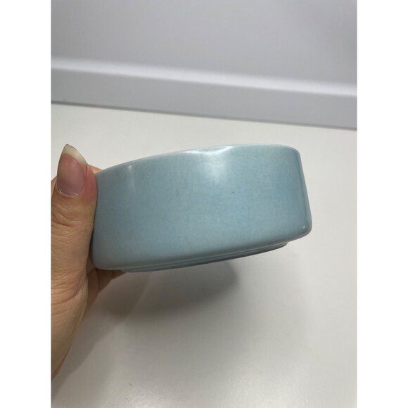 Vintage Porcelain round Lidded Hand-Painted beauty lady Powder Trinket Box - Picture 7 of 10